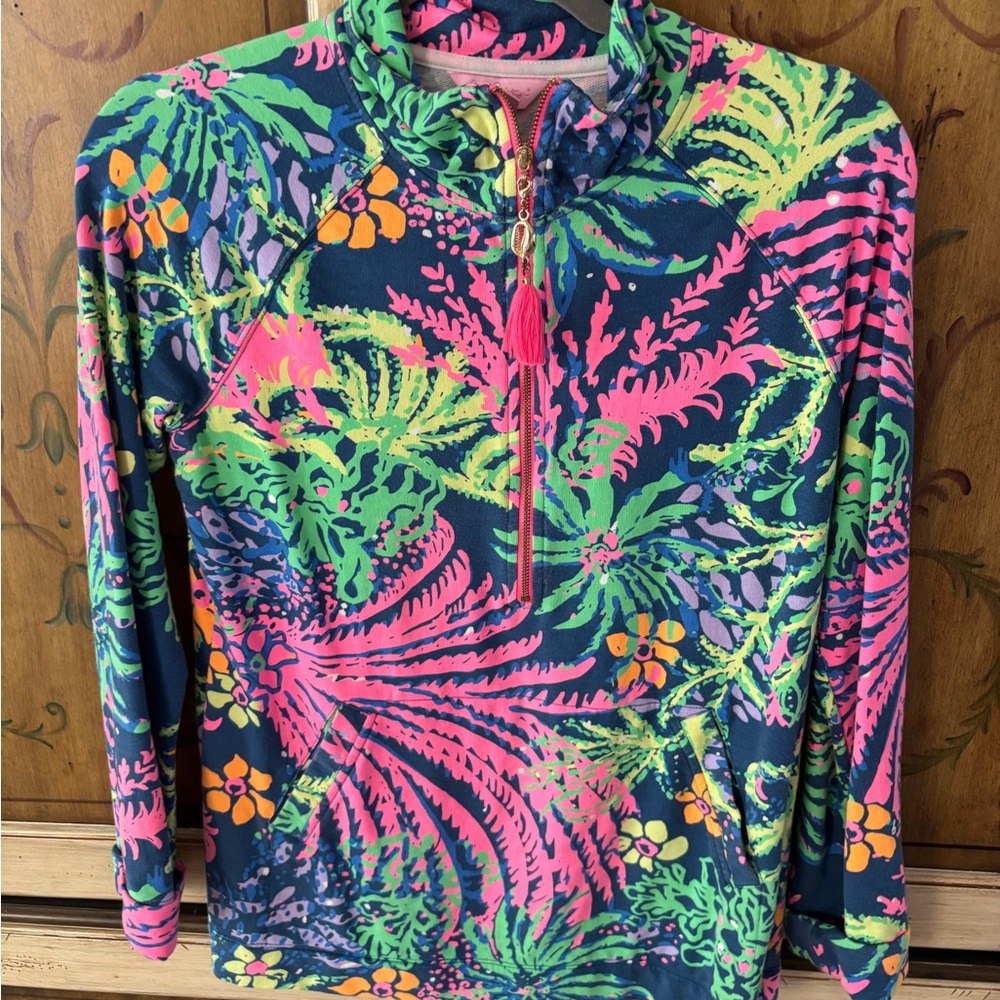 Lilly Pulitzer Pink and Blue Indigo All A Glow size S